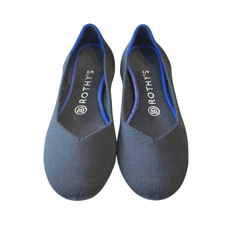 Rothy's The Daily Flat‎ Mesh Washable Black size 7 Ballet Slip On